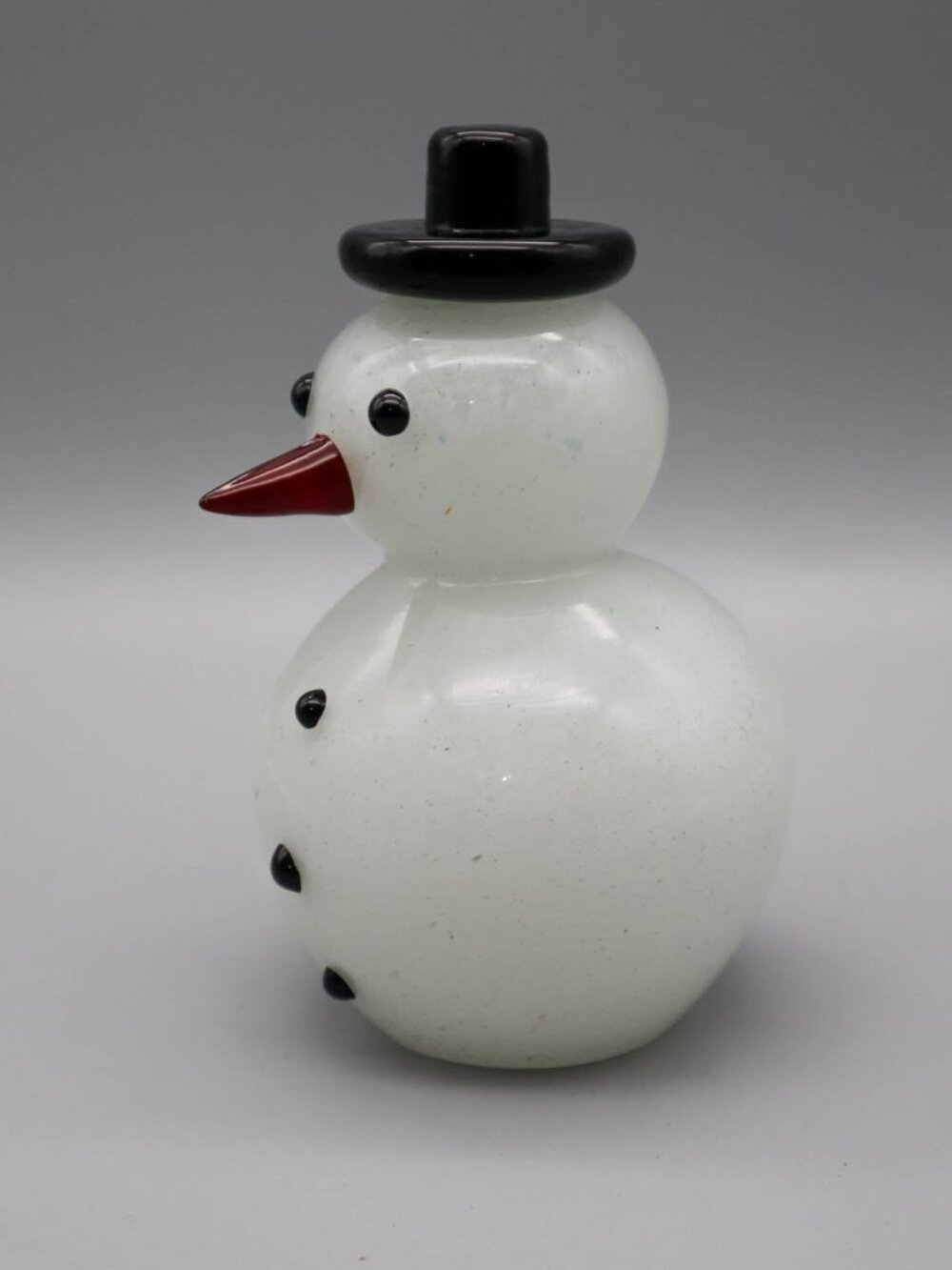 Diamond Star Art Glass Snowman Figurine Winter Holiday Christmas Decor 6 1/2"H - Picture 3 of 8